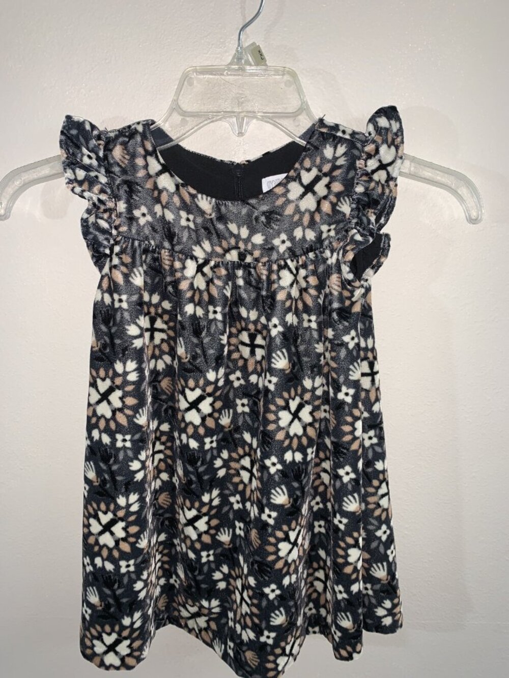 Toddler Girls Sz 2T Gymboree Dress Flutter Sleeves Back Zipper Lined